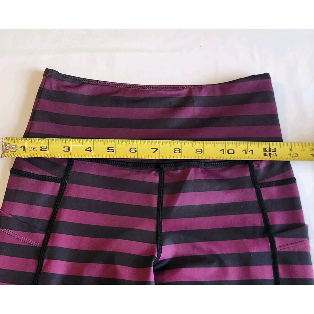 ZYIA Ombre Stripe Pocket High Rise Stretch Light n Tight Leggings Sz 2 - Picture 6 of 8